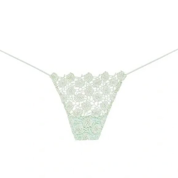 For Love And Lemons Twinkle Rose Thong Panty in Sage NWT XXS - Picture 1 of 3